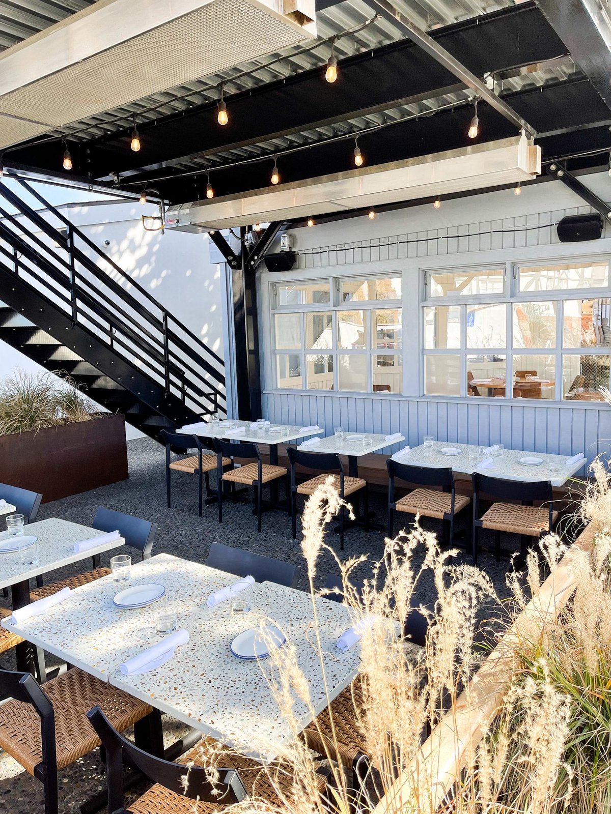 Covered patio dining at Fresco Cocina