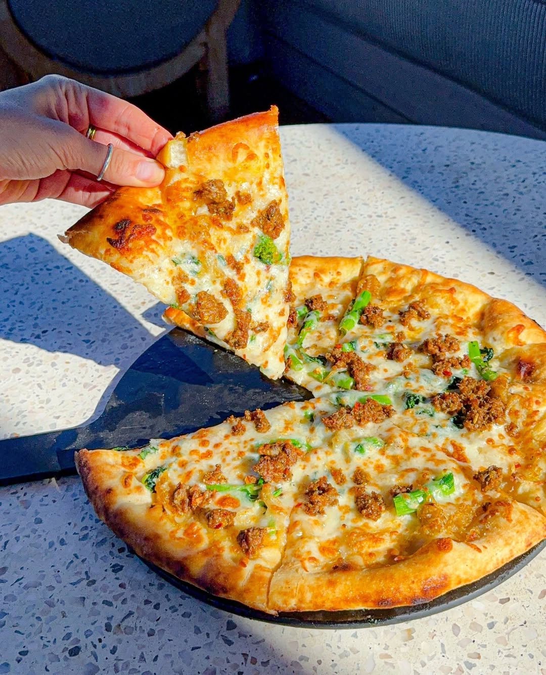 Wood-fired pizza